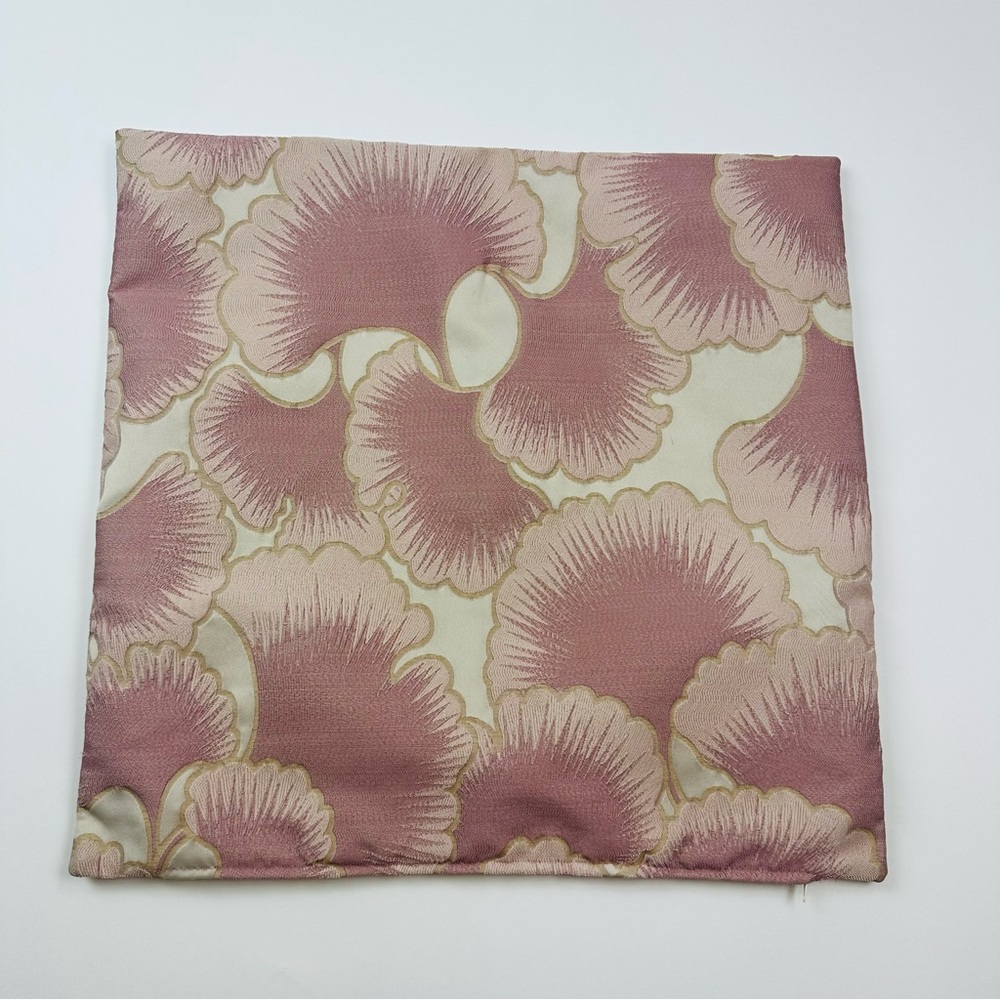 Z Gallerie Everly Gingko Pattern Jacquard Pink Accent Pillow Case